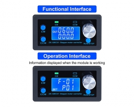 DC 5-30V CNC Stepper Motor Controller, 1/128 Micro-Step Resolution Forward Reverse Delay Time Angle Speed Adjustable Stepper Motor Control Module with HD Display Suit for Nema17/23 Motor